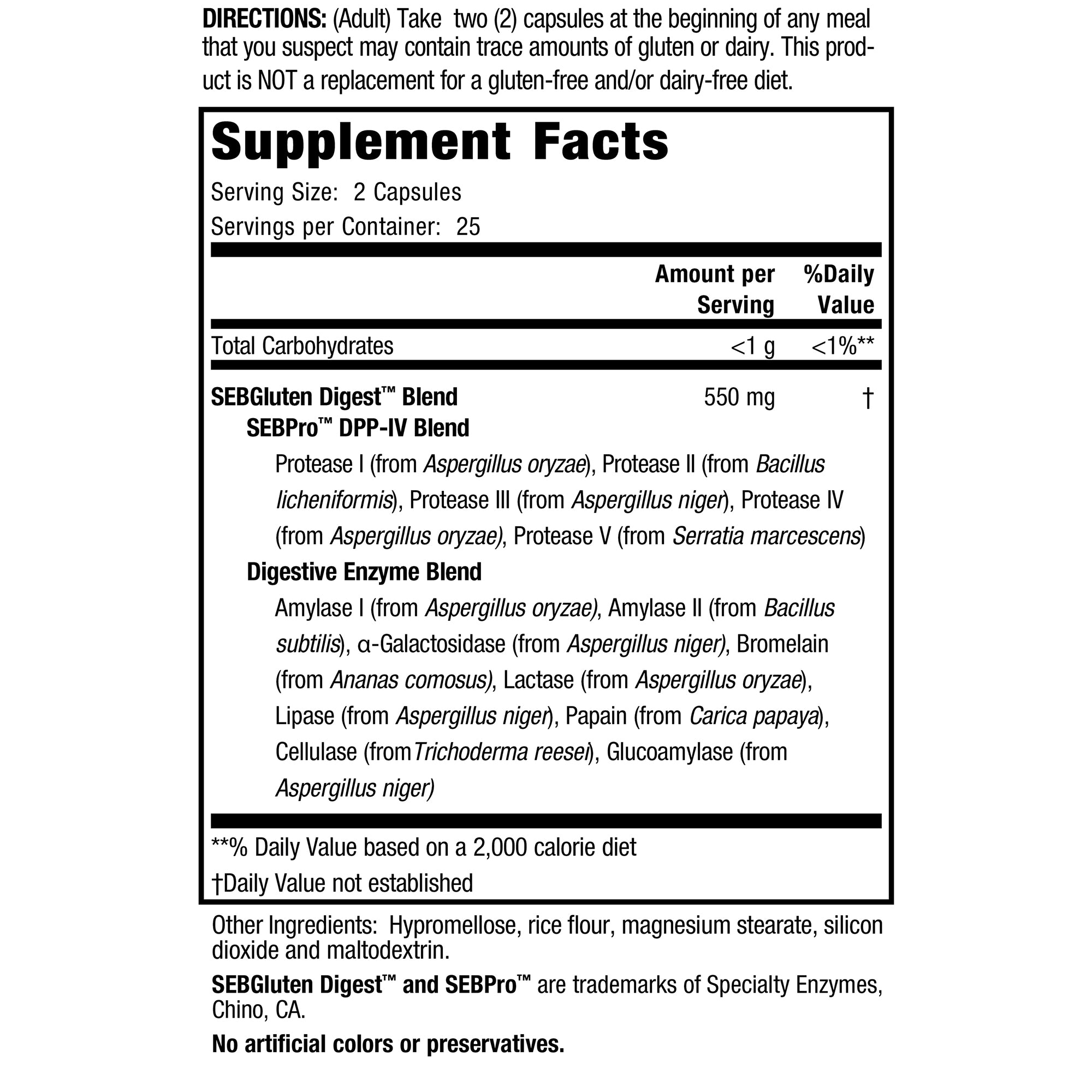 Gluten & Dairy Digestive Aid