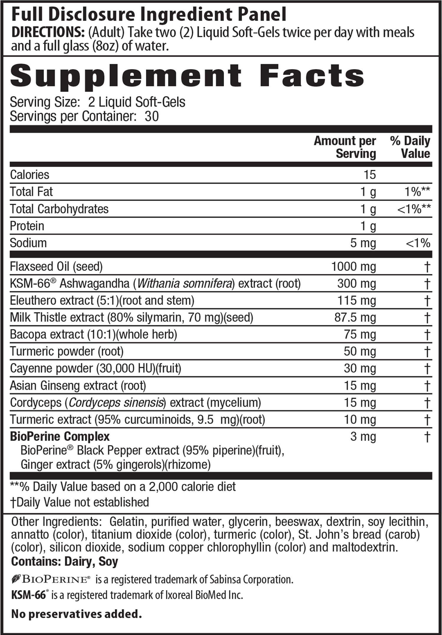 Ashwagandha Extra Strength 60 Softgels