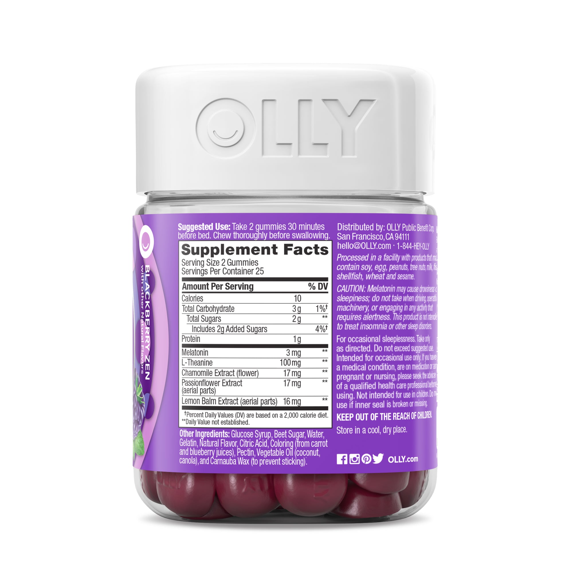 OLLY Sleep Blackberry Zen Gummies