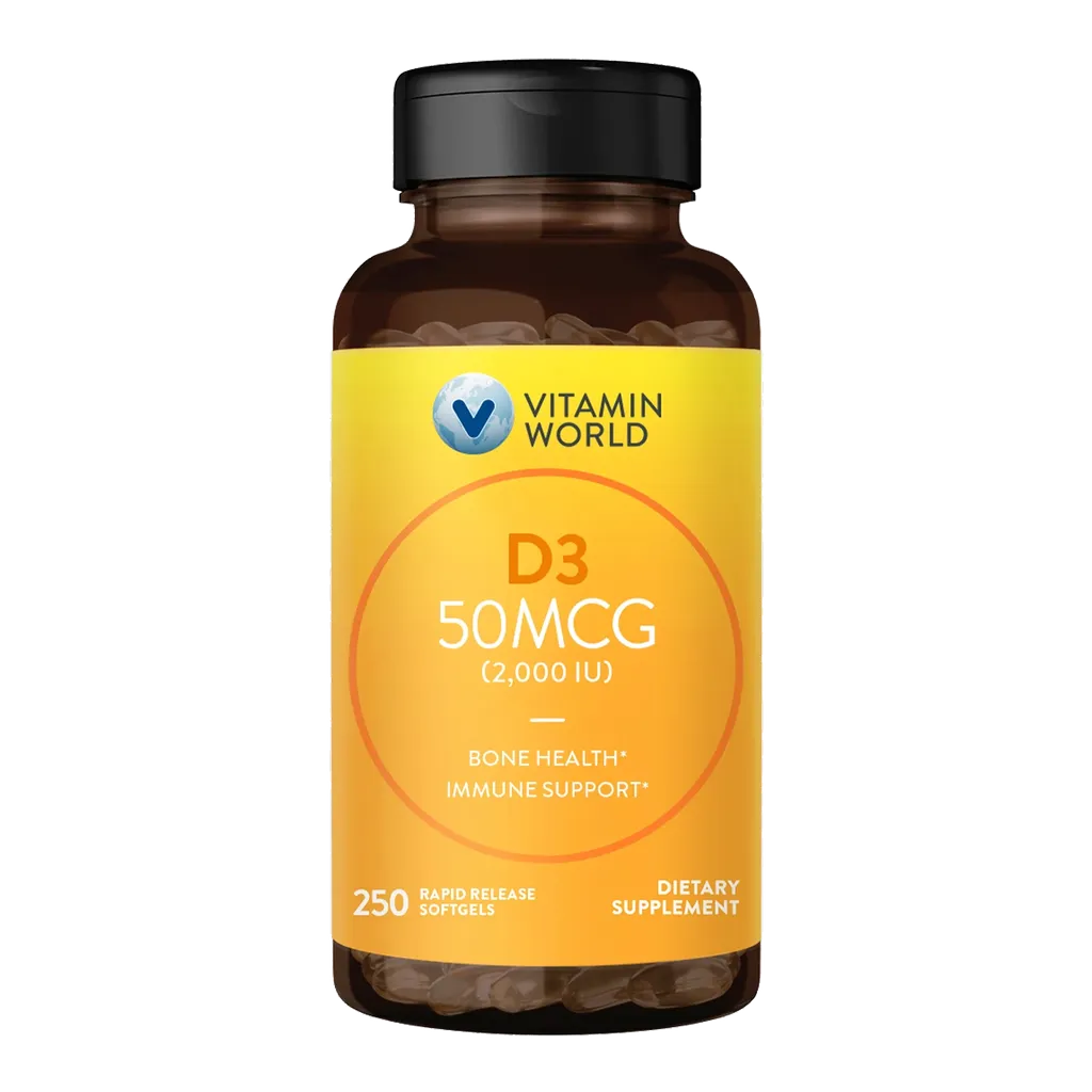 Vitamin D3 Rapid Release Softgels - Bone Health, Immune Support
