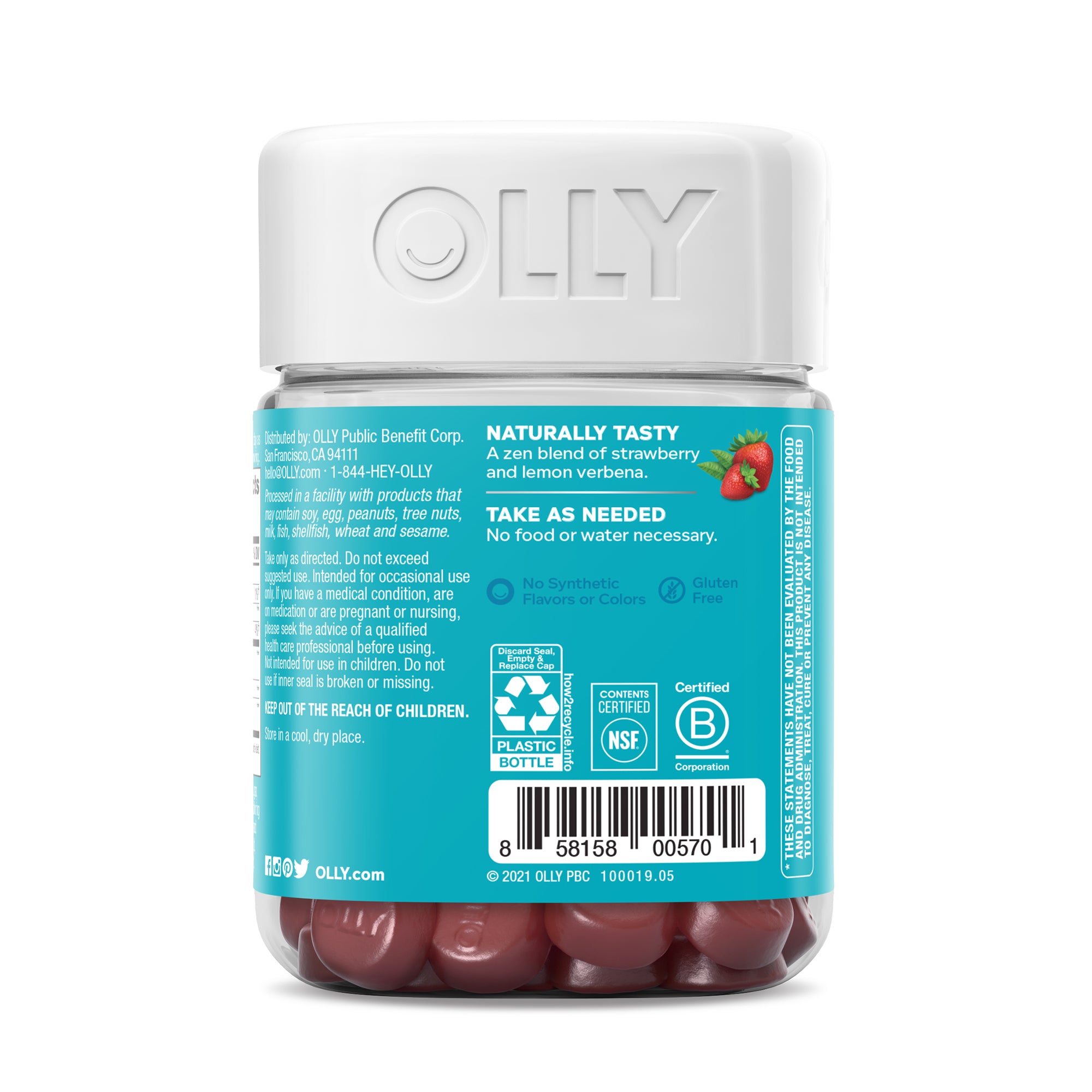 OLLY Goodbye Stress Berry Verbena Gummies
