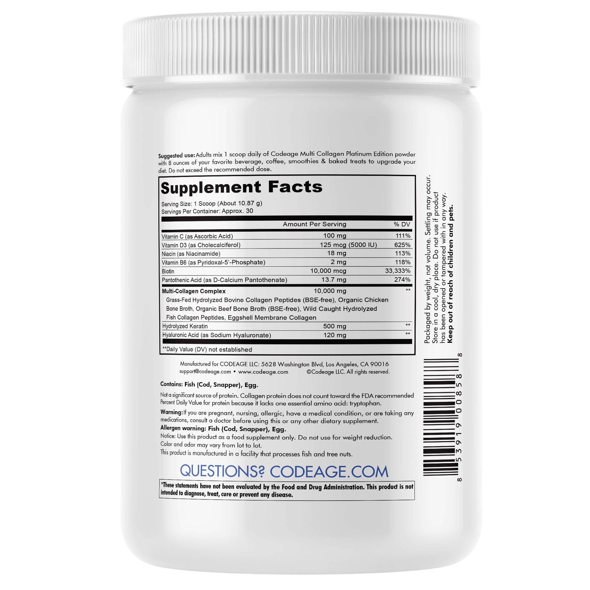 Platinum Multi Collagen Peptides Powder