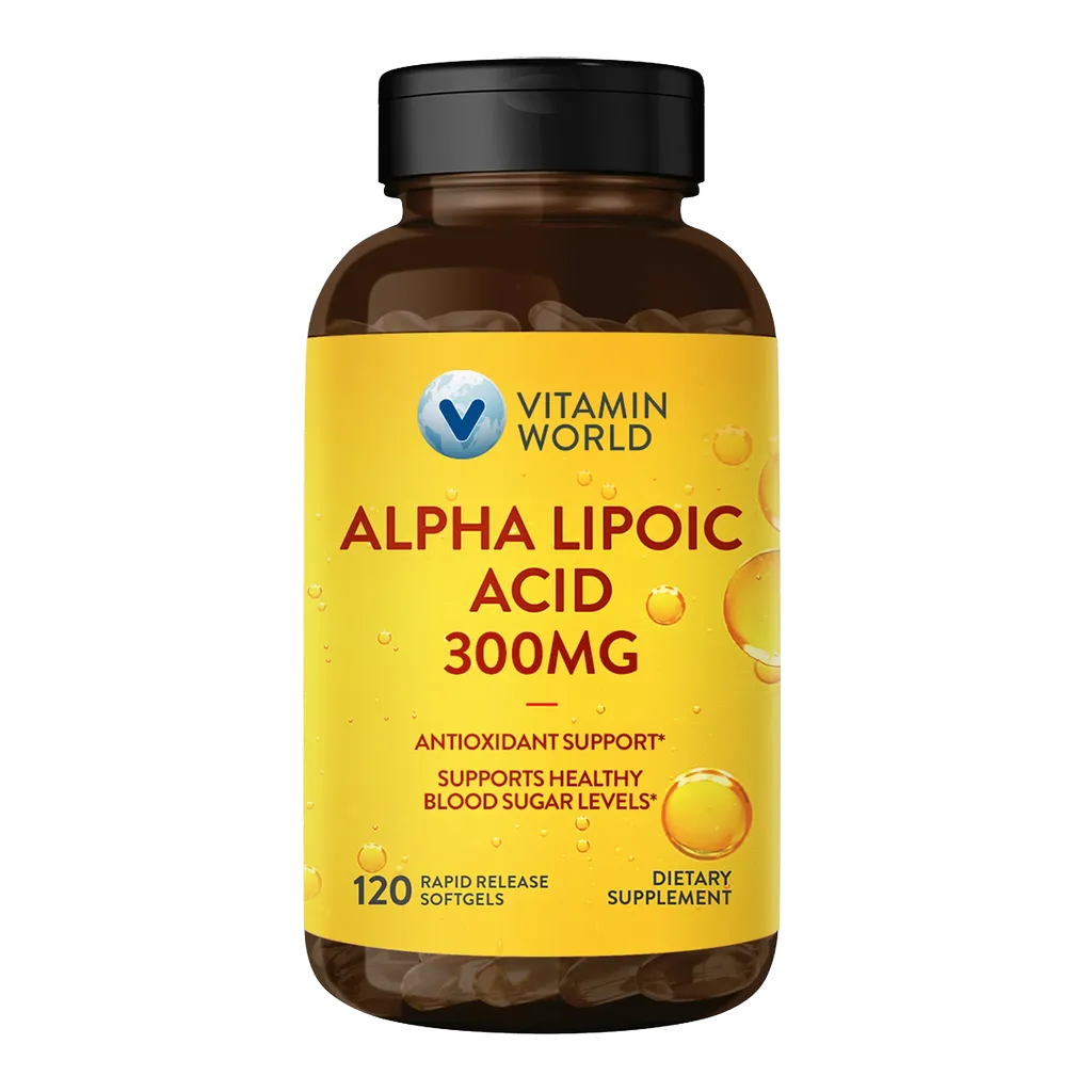 Alpha Lipoic Acid 300 mg. - Antioxidant Support, Promote Healthy Blood Sugar Levels