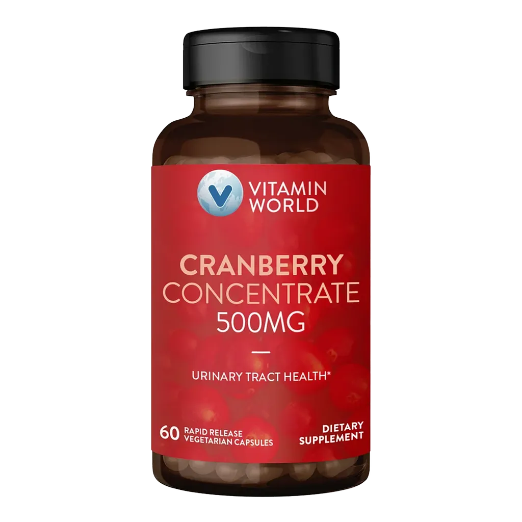 Cranberry Concentrate 500 mg Equivalent to 25,000 mg of Fresh Cranberries - Urinary Tract Health - 60 Capsules