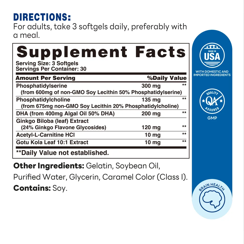 NeuroClear™ GOLD  Softgel | 90ct - Supplement Facts