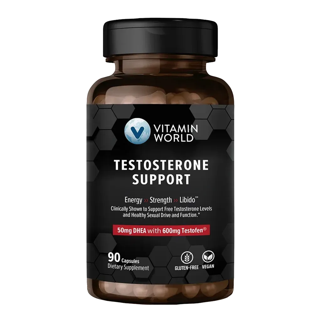 Testosterone Support - Energy, Strength, Libido | 90 Capsules