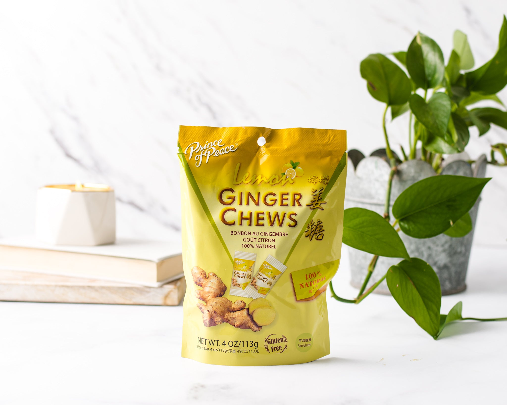Ginger Chews Lemon 4 Oz